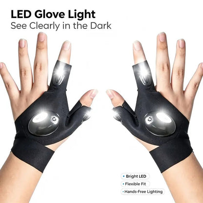Harlwick™ LED Finger Flashlight Gloves