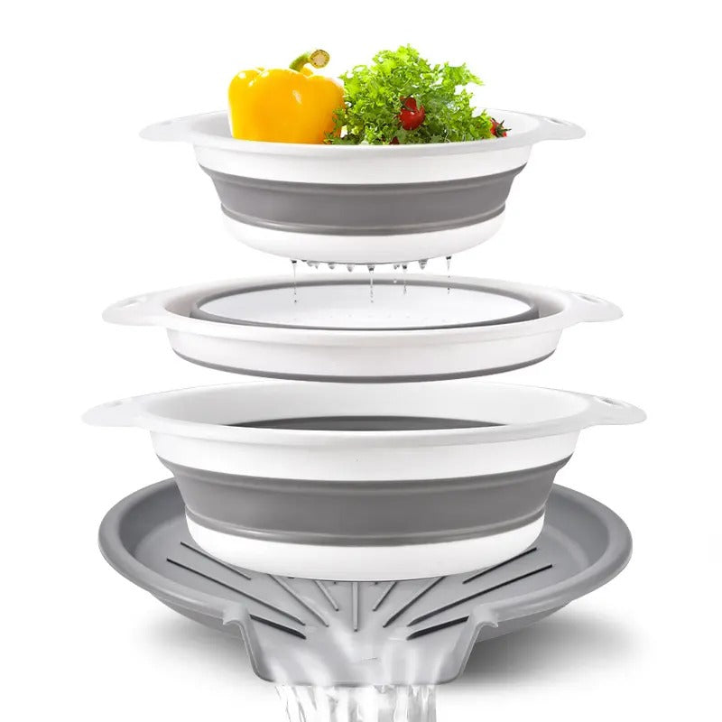 Harlwick™ 3-Pack Kitchen Strainer Set with Self-Drain Base