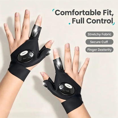 Harlwick™ LED Finger Flashlight Gloves
