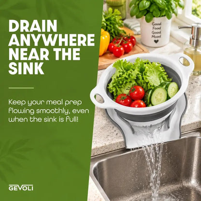 Harlwick™ 3-Pack Kitchen Strainer Set with Self-Drain Base
