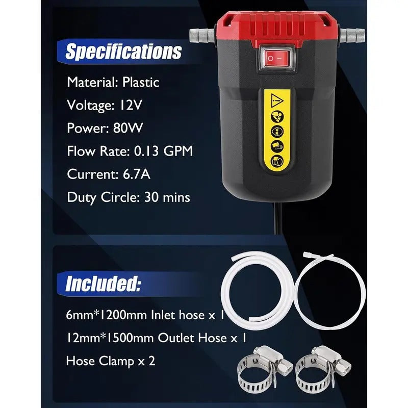 Harlwick™ 12V 80W Diesel Scavenge & Fluid Transfer Pump